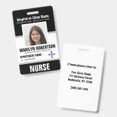 クリニパーソナライズされたック病院従業員バッジ バッジ (正面＆裏面)