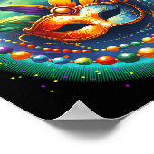 クリニューオーリンズバーボン通りクールおもしろいノーラマルディ ポスター (角)