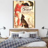 クリニークチェロンヴィンテージ獣医広告 キャンバスプリント (インサイチュ (寝室))