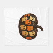 クリパーカボプキン幽霊ハロウィーンギフトクラシックT-Sh フリースブランケット (正面(横))