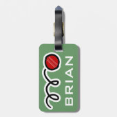 クリパーソナライズされたケットボールおもしろいの荷札 ラゲッジタグ (裏面縦)