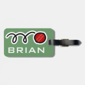 クリパーソナライズされたケットボールおもしろいの荷札 ラゲッジタグ (裏面横)