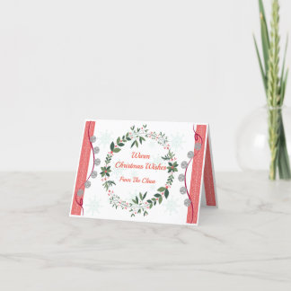 クリパーソナライズされたスマスカード サンキューカード