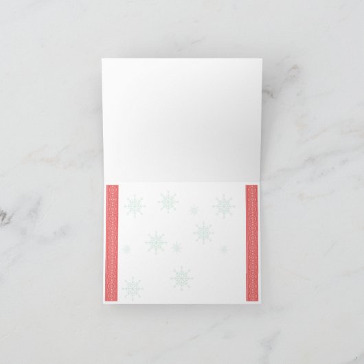 クリパーソナライズされたスマスカード サンキューカード (内部)