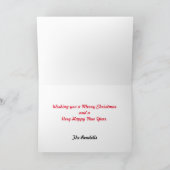 クリパーソナライズされたスマスカード シーズンカード (内部)