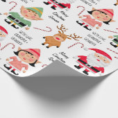 クリパーソナライズされたスマスキャラクター ラッピングペーパー (角)