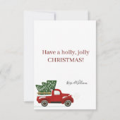 クリパーソナライズされたスマストラックの挨拶状 サンキューカード (裏面)