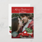 クリパーソナライズされたスマストラックの挨拶状 サンキューカード (正面/裏面)