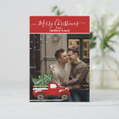 クリパーソナライズされたスマストラックの挨拶状 サンキューカード (スタンド正面)