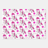 クリパーソナライズされたスマスユニコーン ラッピングペーパーシート (正面)