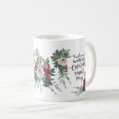 クリパーソナライズされたスマス映画鑑賞名カスタム コーヒーマグカップ (正面右)