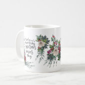 クリパーソナライズされたスマス映画鑑賞名カスタム コーヒーマグカップ (正面左)