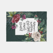 クリパーソナライズされたスマス映画鑑賞名カスタム フリースブランケット (正面(横))