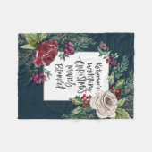 クリパーソナライズされたスマス映画鑑賞名カスタム フリースブランケット (正面(横))