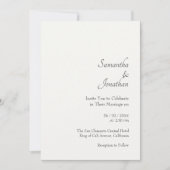 クリビア エレガント フラワー ボタニカル ウェディング 招待状 (正面)