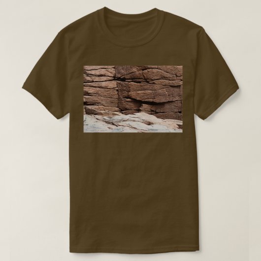 クリフアットサンダーホールアカディア国立公園メイン Tシャツ (デザイン正面)
