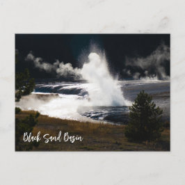 クリフガイザー噴火ブラックサンド盆地イエローストーン ポストカード