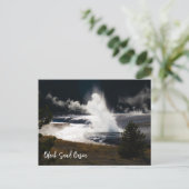 クリフガイザー噴火ブラックサンド盆地イエローストーン ポストカード (スタンド正面)