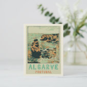 クリフコーストイラストレーションアルガルヴポルトガルハガキ ポストカード (スタンド正面)