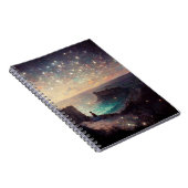 クリフサイドナイトファンタジーランドスケープSci-Fi ノートブック (右側)