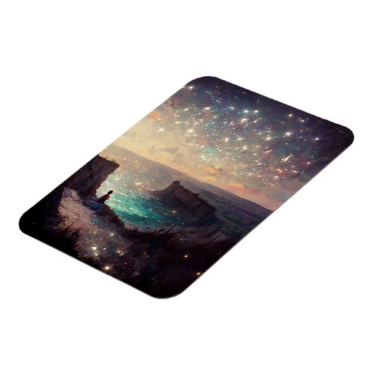 クリフサイドナイトファンタジーランドスケープSci-Fi マグネット (左側)