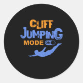 クリフジャンピングモードオンクリフダイビングクリフジャンプギフト ラウンドシール (正面)