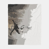 クリフジャンピング – スケートボーダー フリースブランケット (正面)