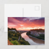 クリフトンサスペンションブリッジアットサンセットポストカード ポストカード (正面/裏面)