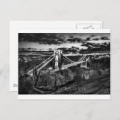 クリフトン橋 BW ポストカード (正面/裏面)