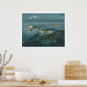 クリフハウスとシールロック(1157) ポスター (キッチン)