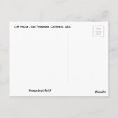 クリフハウス – サンフランシスコ，カリフォルニアポストカード ポストカード (裏面)