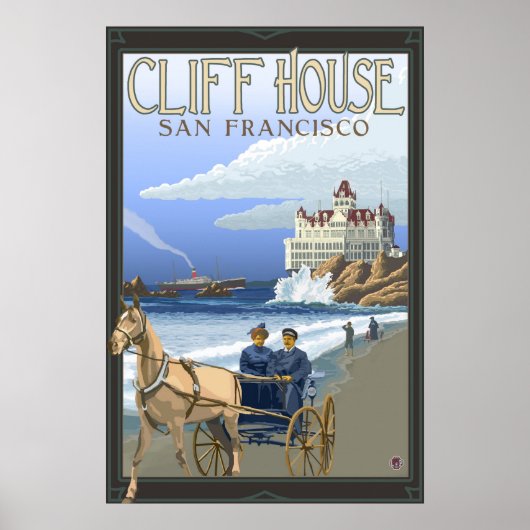 クリフハウス – San Francisco, CA Travel Poster ポスター (正面)