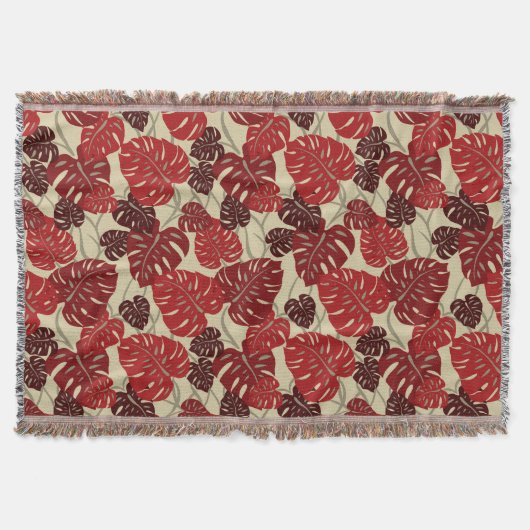 クリフハンガーハワイアンモンスターリーフブランケット スローブランケット (正面)