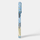 クリフハンガーハワイアンモンステラリーフブルー Case-Mate iPhoneケース (裏面 / 右)