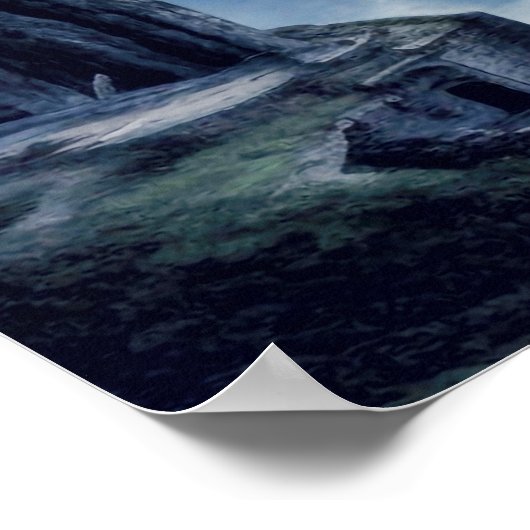 クリフ・デジタル・アートの放棄絵画刑務所 ポスター (角)