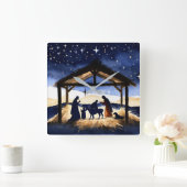 クリブデザイン壁時計 スクエア壁時計 (ホーム)