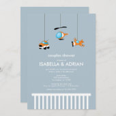 クリブモバイルベビーシャワー招待状 招待状 (正面/裏面)