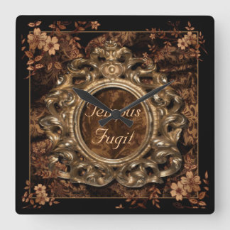 クリブロケード及びTempus Fugitの原稿の柱時計 スクエア壁時計