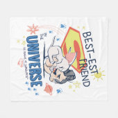 クリプすごいトと人最高の:宇宙で最も優れた友 フリースブランケット (正面(横))