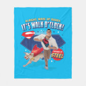 クリプすごいト&マン–24時には歩ける！ フリースブランケット (正面)