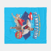 クリプすごいト&マン–24時には歩ける！ フリースブランケット (正面(横))