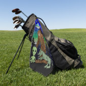 クリプチドビッグ足エイリアンモットマンUFOチュパカブラ ゴルフタオル (グリーン)