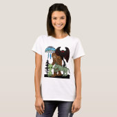 クリプチドビッグ足エイリアンモットマンUFOチュパカブラ Tシャツ (正面フル)