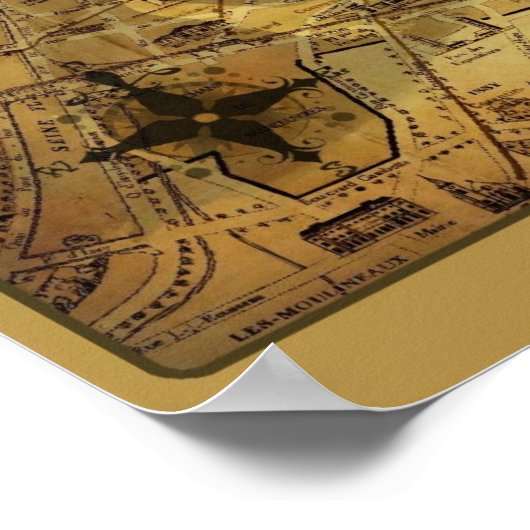 クリプトの宝庫の地図 ポスター (角)