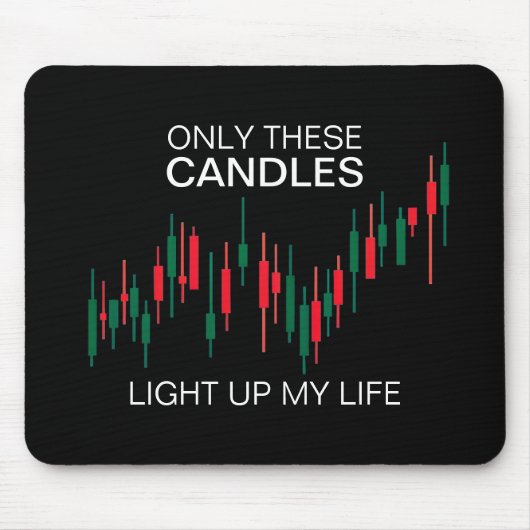 クリプトろうそくパーソナライズされた立 マウスパッド (正面)