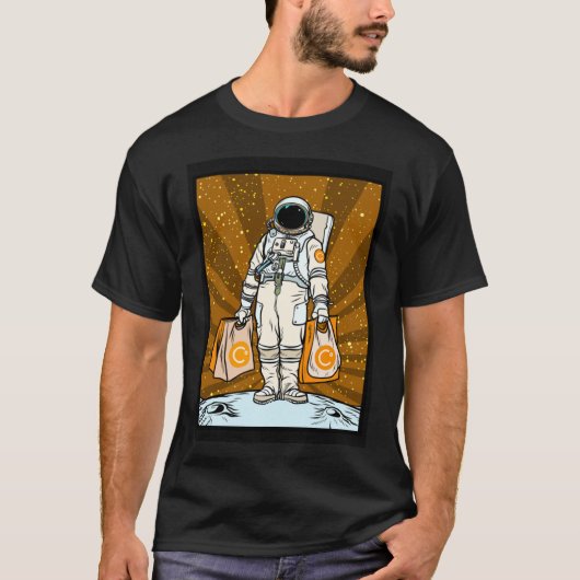 クリプトカレンシーは月に話すセ氏宇宙 Tシャツ (正面)