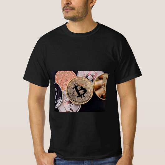 クリプトキング: Bitcoin & Blockchain Tシャツ (正面)