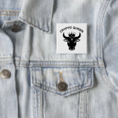 クリプトクイーンパーソナライズされたホワイト 缶バッジ (インサイチュ)