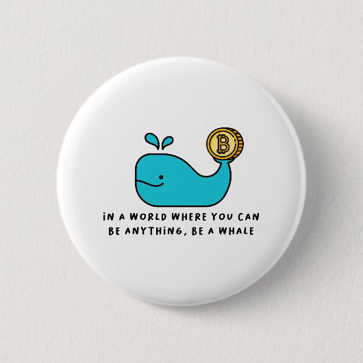 クリプトクジラTシャツ 缶バッジ (正面)