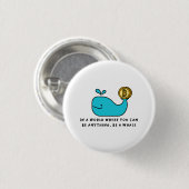 クリプトクジラTシャツ 缶バッジ (正面&裏面)